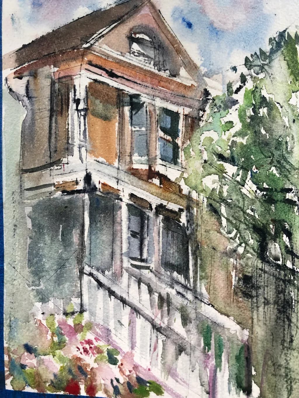 Whispers of Time: A Watercolor Journey Through Architectural Elegance