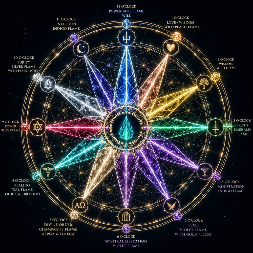 Flame Compass Circle