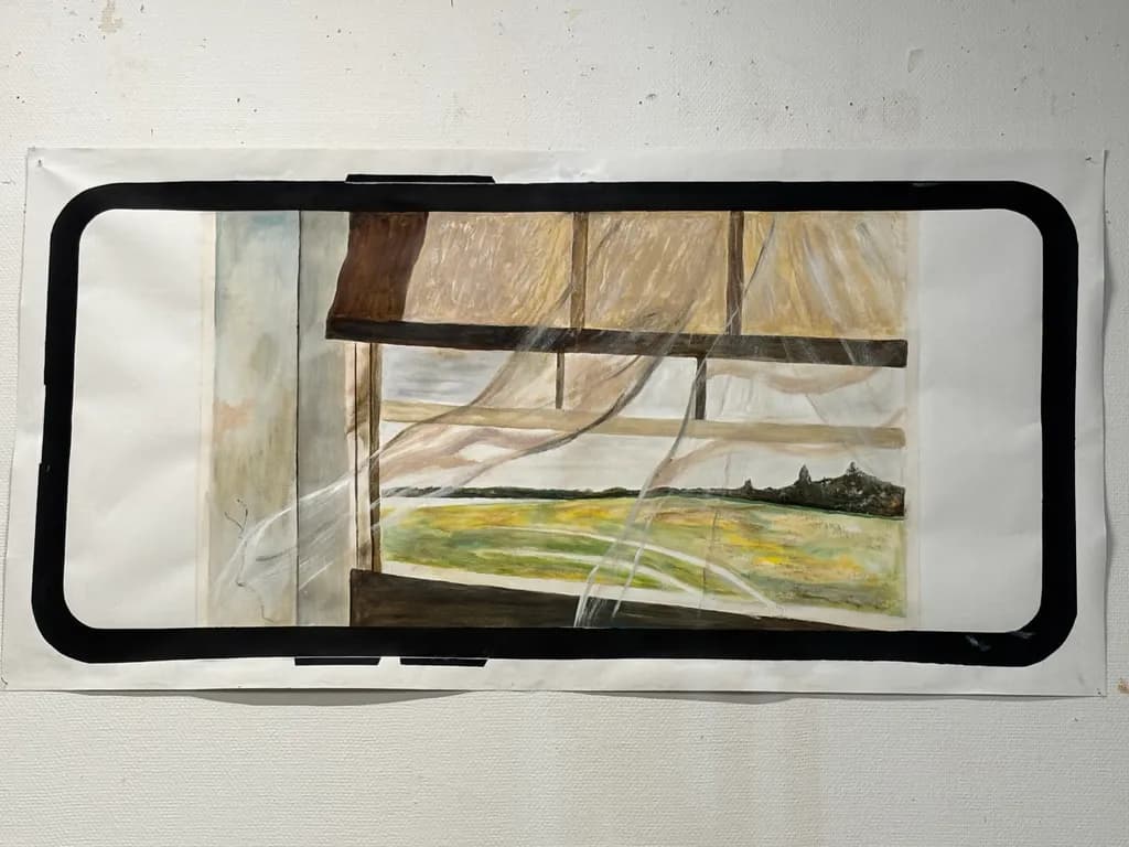 Whispers of Nature: A Serene View Through the Windowpane