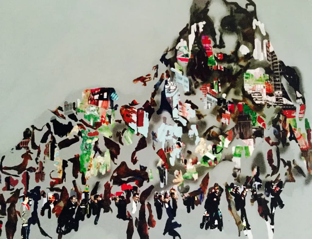 Fragmented Crowd Portrait