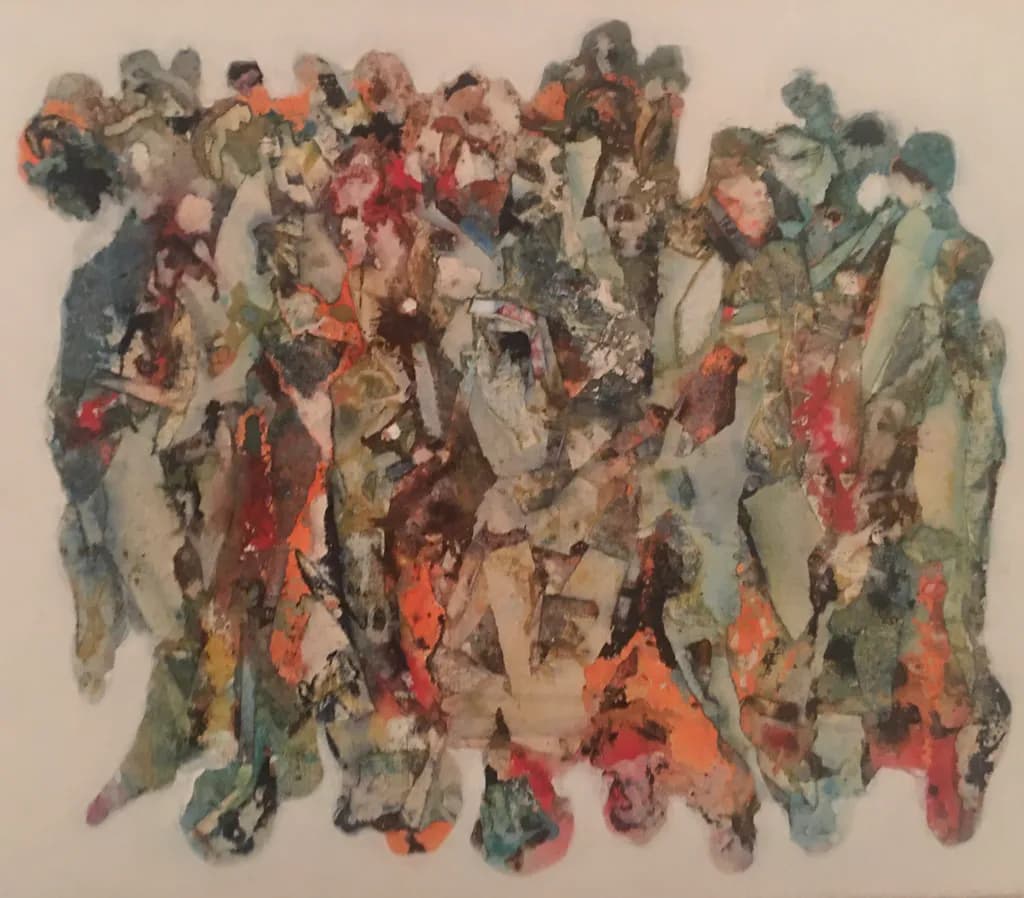 Vibrant Chaos: A Tapestry of Human Emotion and Color