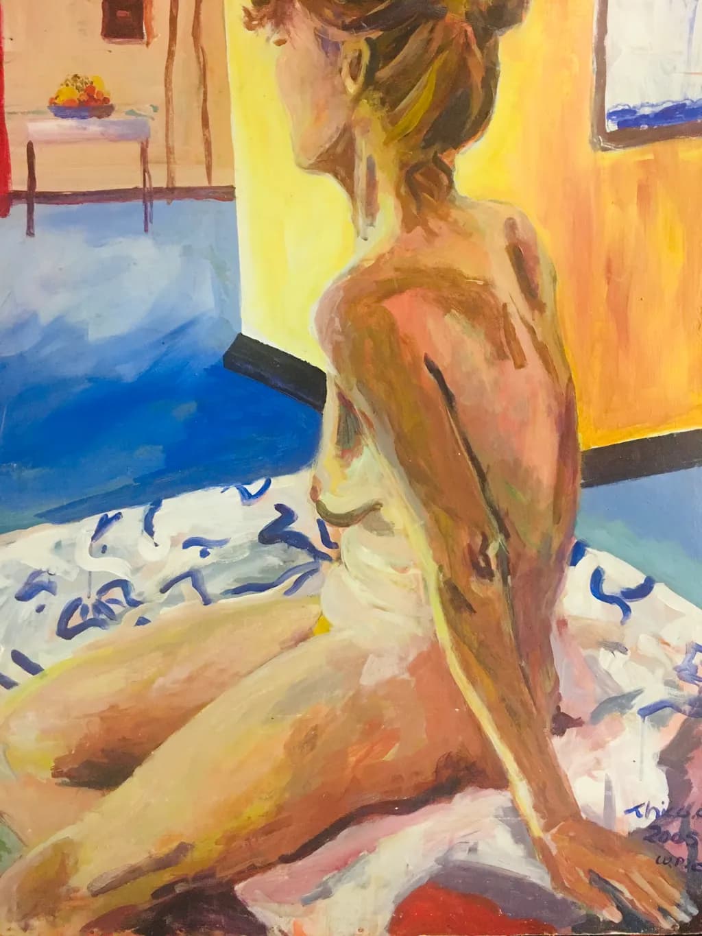 Serene Reflection: A Study of Form and Color in Intimate Spaces
