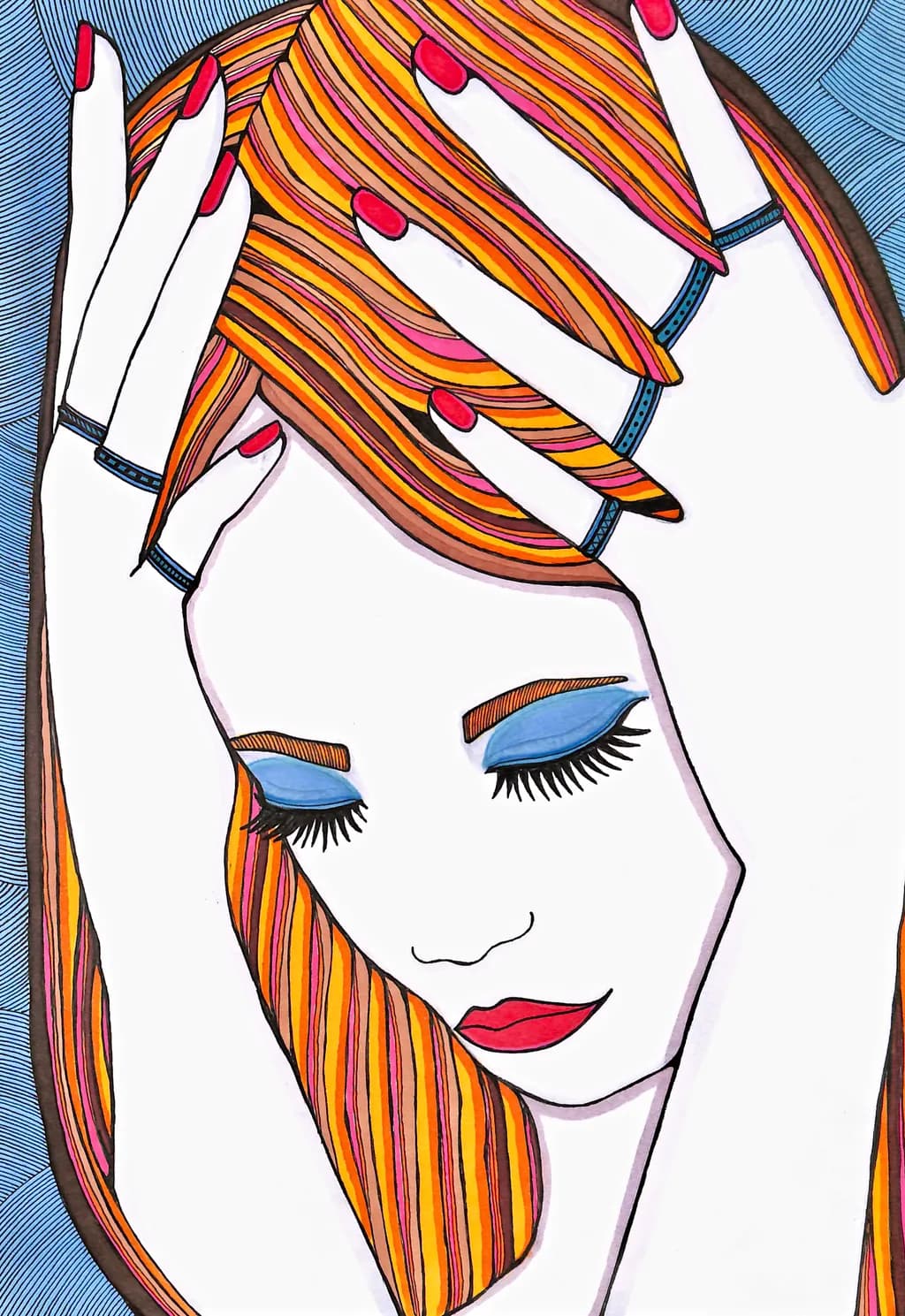 Whispers of Color: A Dreamy Portrait of Serenity and Style
