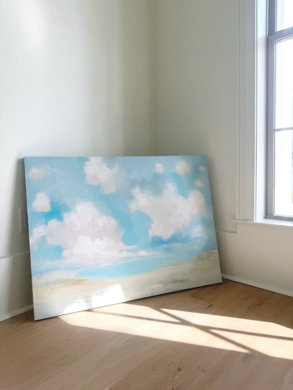 Whispers of the Sky: A Serene Cloudscape in Soft Blues and Whites