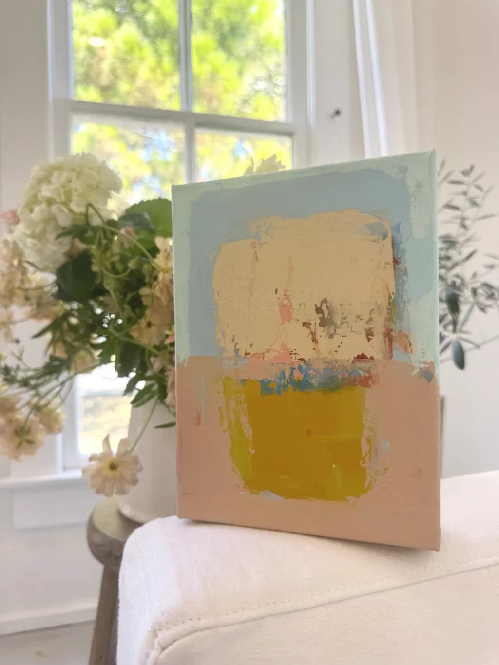 Vibrant Harmony: An Abstract Floral Canvas Journey Through Color and Emotion