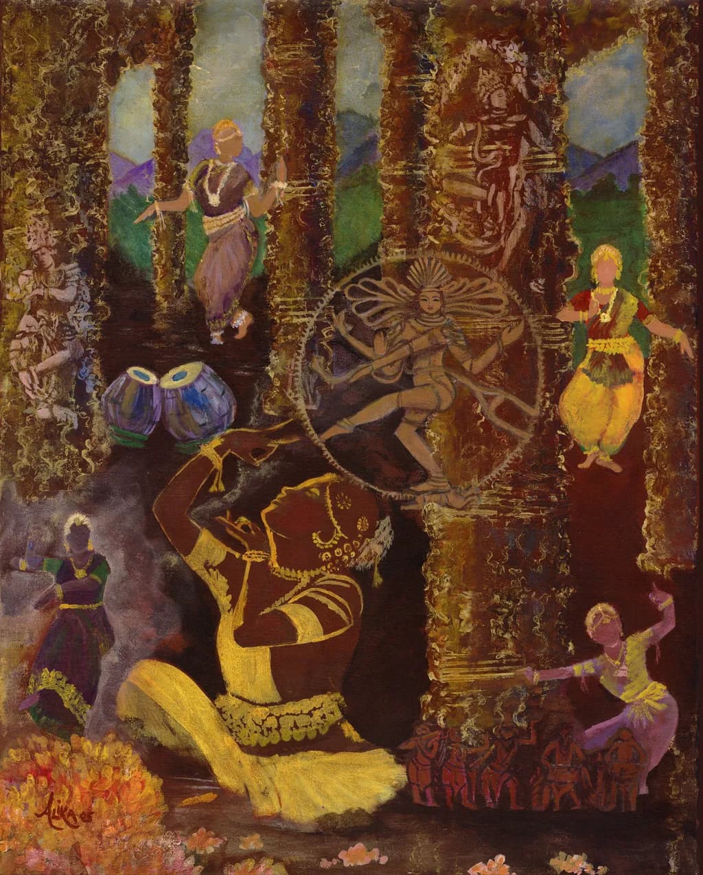 Cultural Harmony: A Dance of Heritage and Expression in Acrylic on Canvas