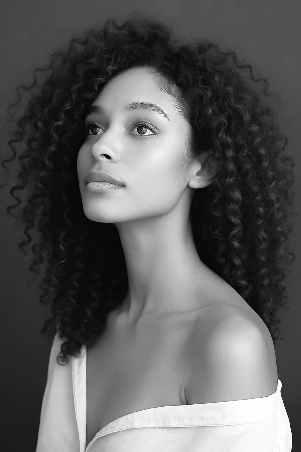 Ethereal Elegance: A Portrait of Grace and Strength in Monochrome