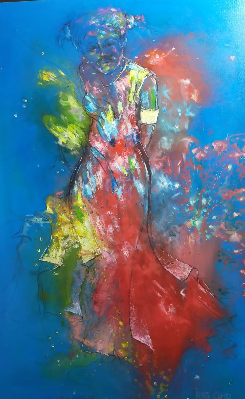 Vibrant Whispers: A Dance of Color and Emotion in Abstract Form
