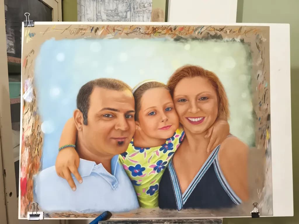 Radiant Family Bonds: A Colorful Portrait of Love and Joy