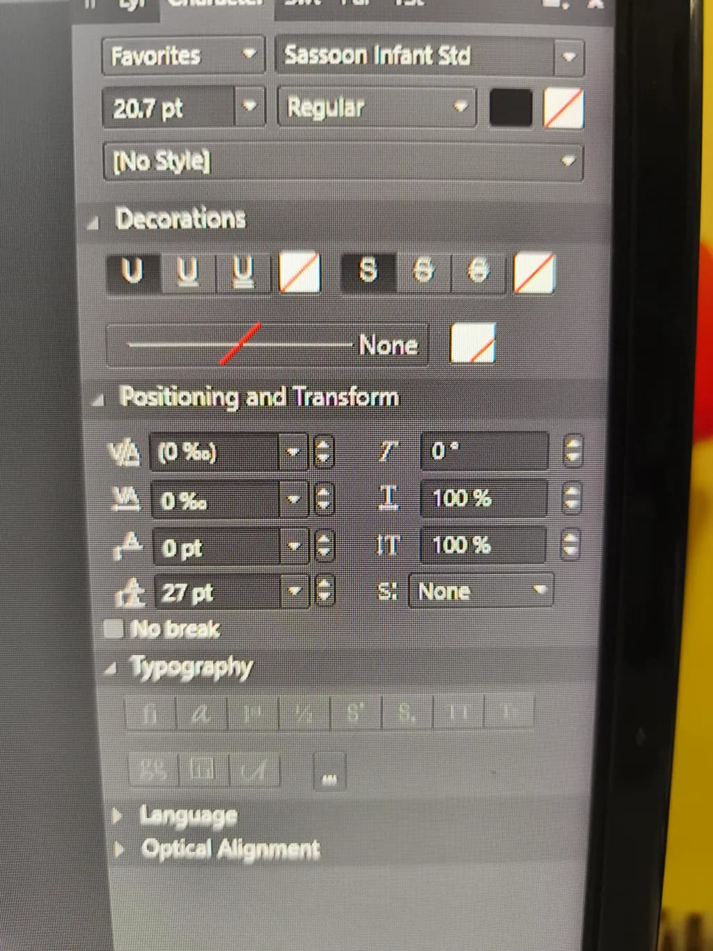 Typography Settings