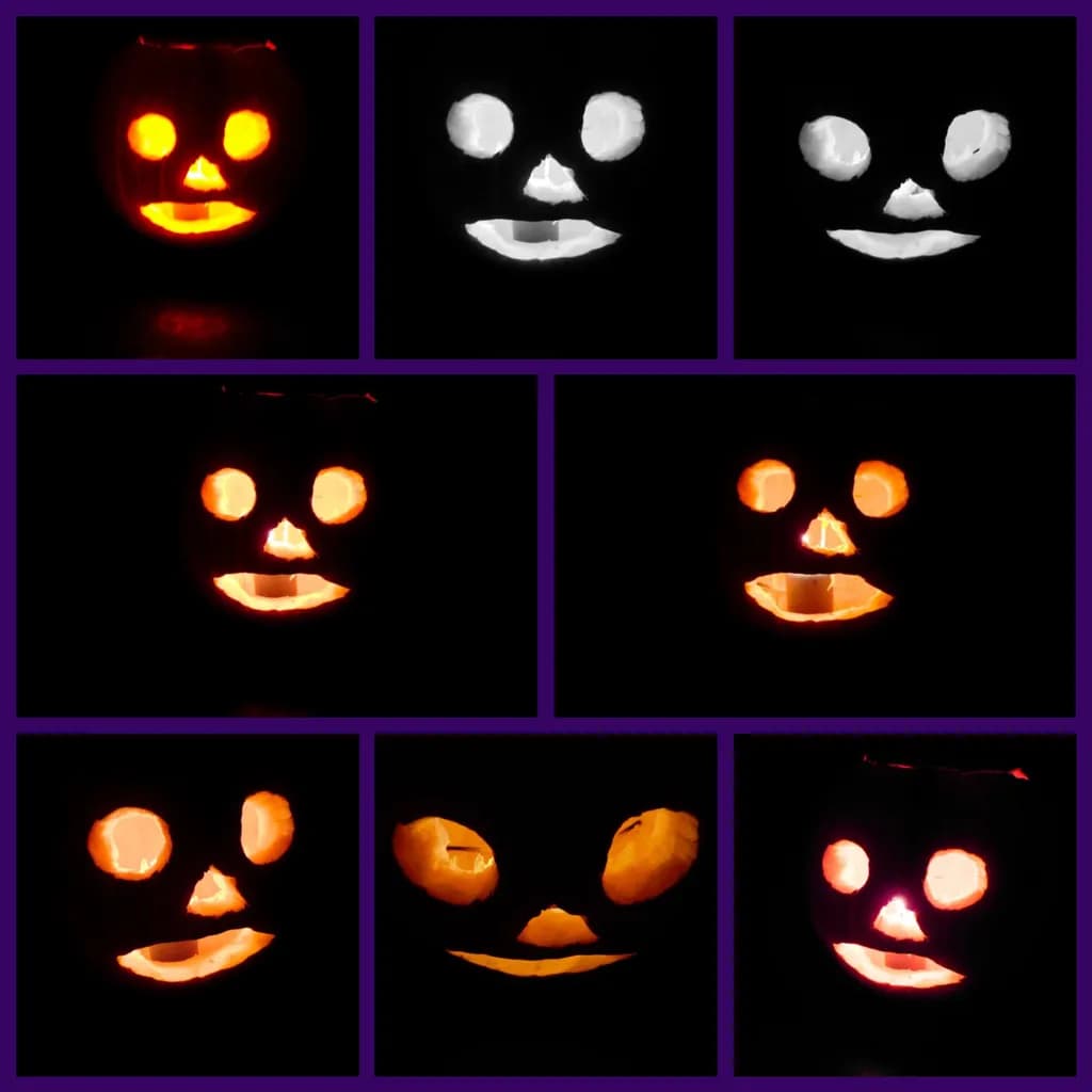 Whimsical Jack-o'-Lanterns: A Playful Dance of Light and Shadow