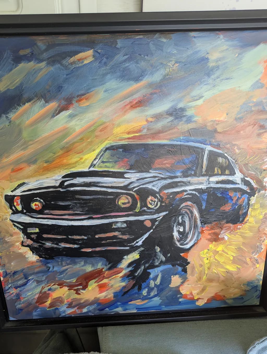 "Midnight Racer: A Vivid Journey Through Speed and Color"