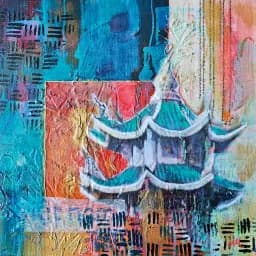 Vietnam Pagoda Collage