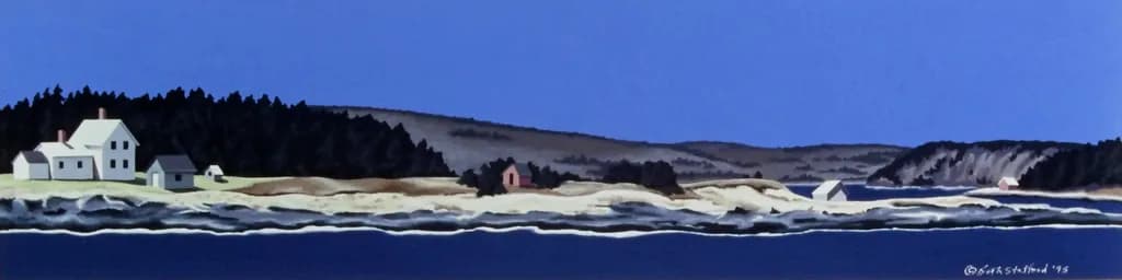 Coastal Serenity: A Tranquil Landscape of Homes by the Sea