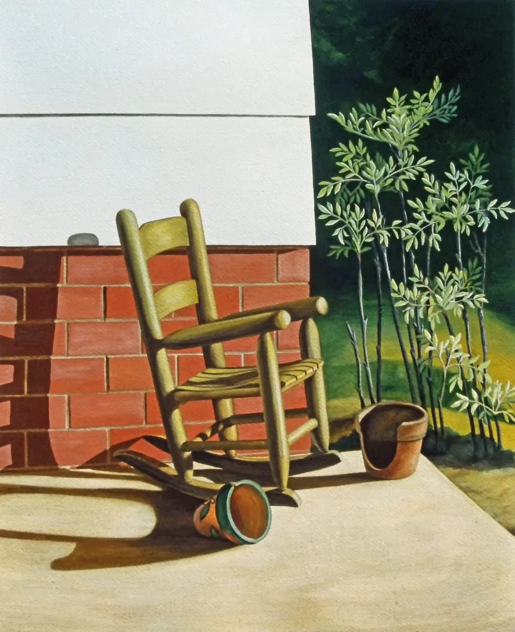 Whispers of Solitude: A Rocking Chair's Embrace in Nature's Light