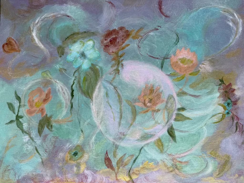 Whispers of Nature: An Ethereal Floral Dance in Colorful Harmony