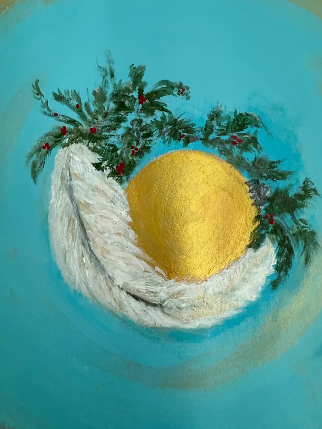 Golden Embrace: A Festive Harmony of Blue and Green for Your Holiday Decor
