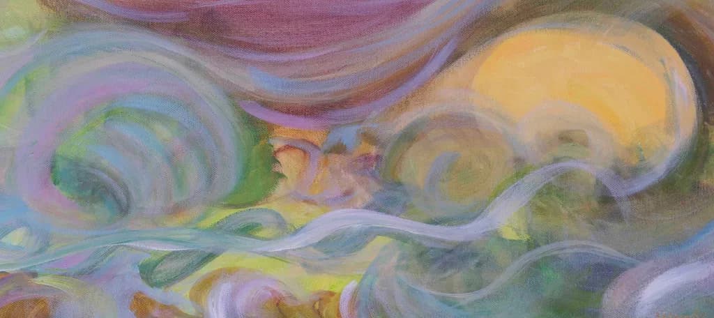 Whispers of Serenity: A Dance of Color and Light in "Ethereal Embrace"