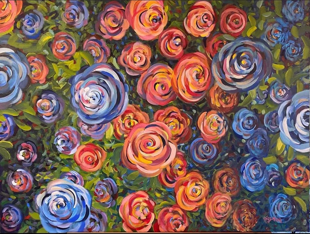 Whispers of Color: A Vibrant Symphony of Roses in Bloom