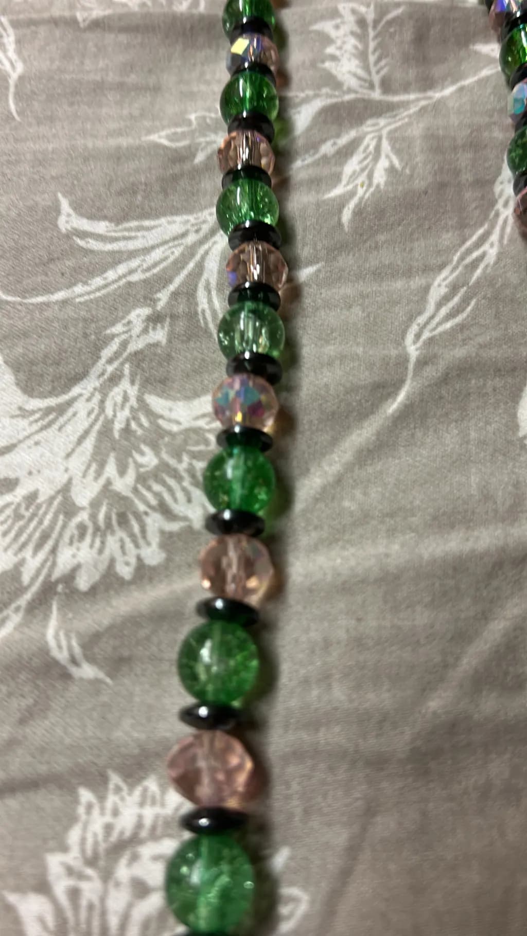 Emerald Dreams: A Handcrafted Beaded Necklace of Nature's Elegance