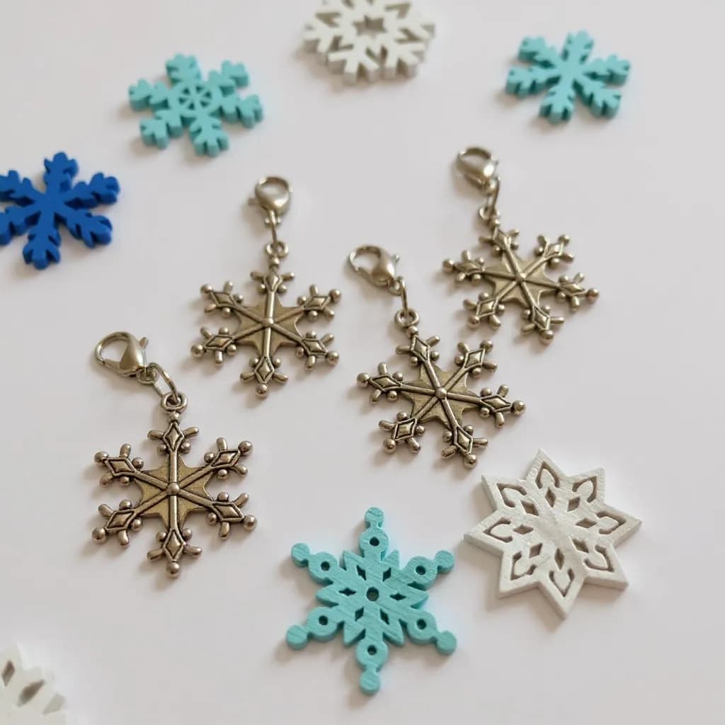 Charming Snowflake Charms: Winter Wonderland Jewelry Accents for Crafting and DIY Projects
