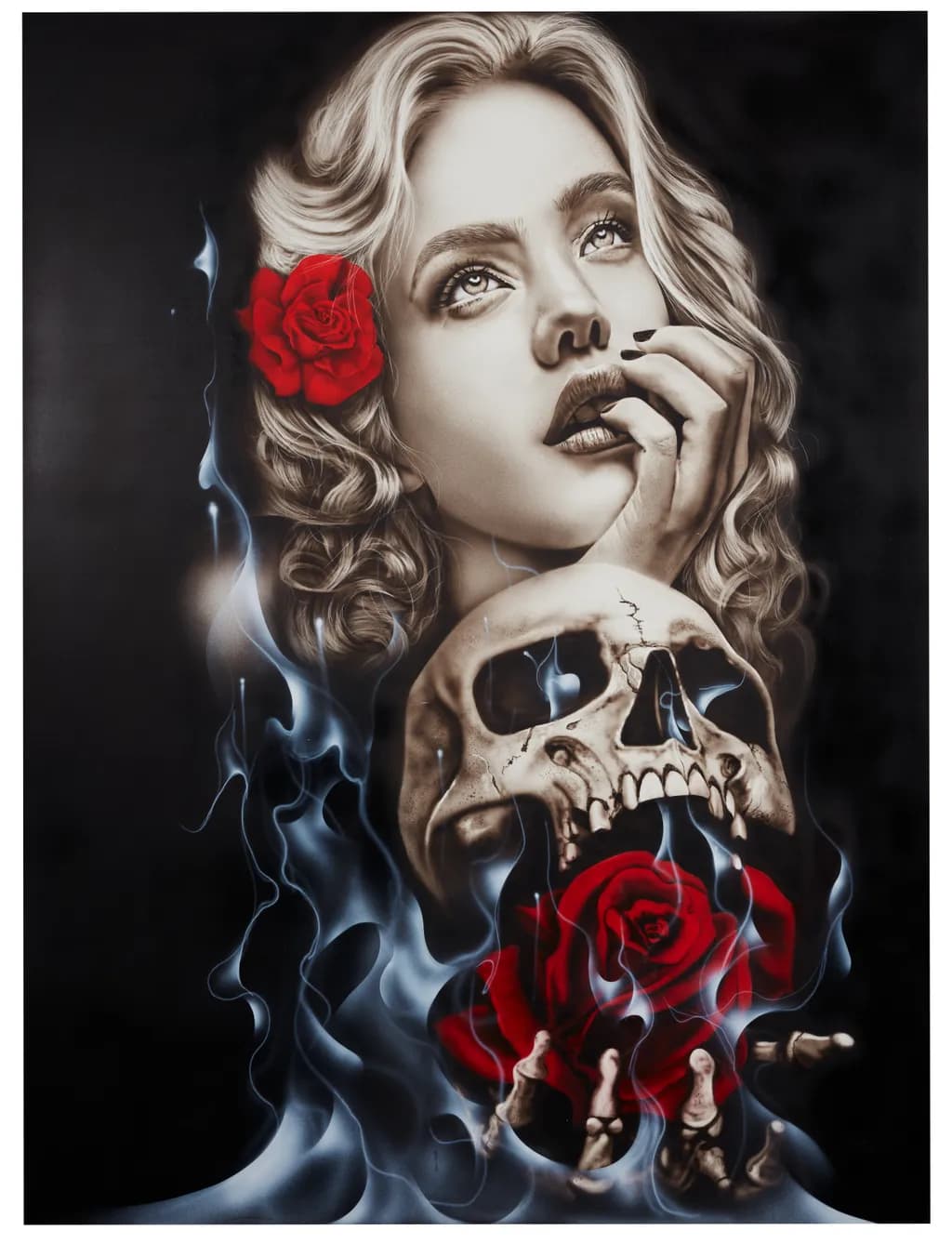 Ethereal Beauty: A Dance of Roses and Shadows
