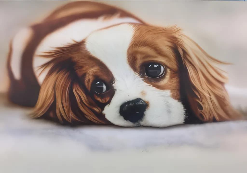 Whimsical Whispers: A Heartfelt Portrait of a Cavalier King Charles Spaniel