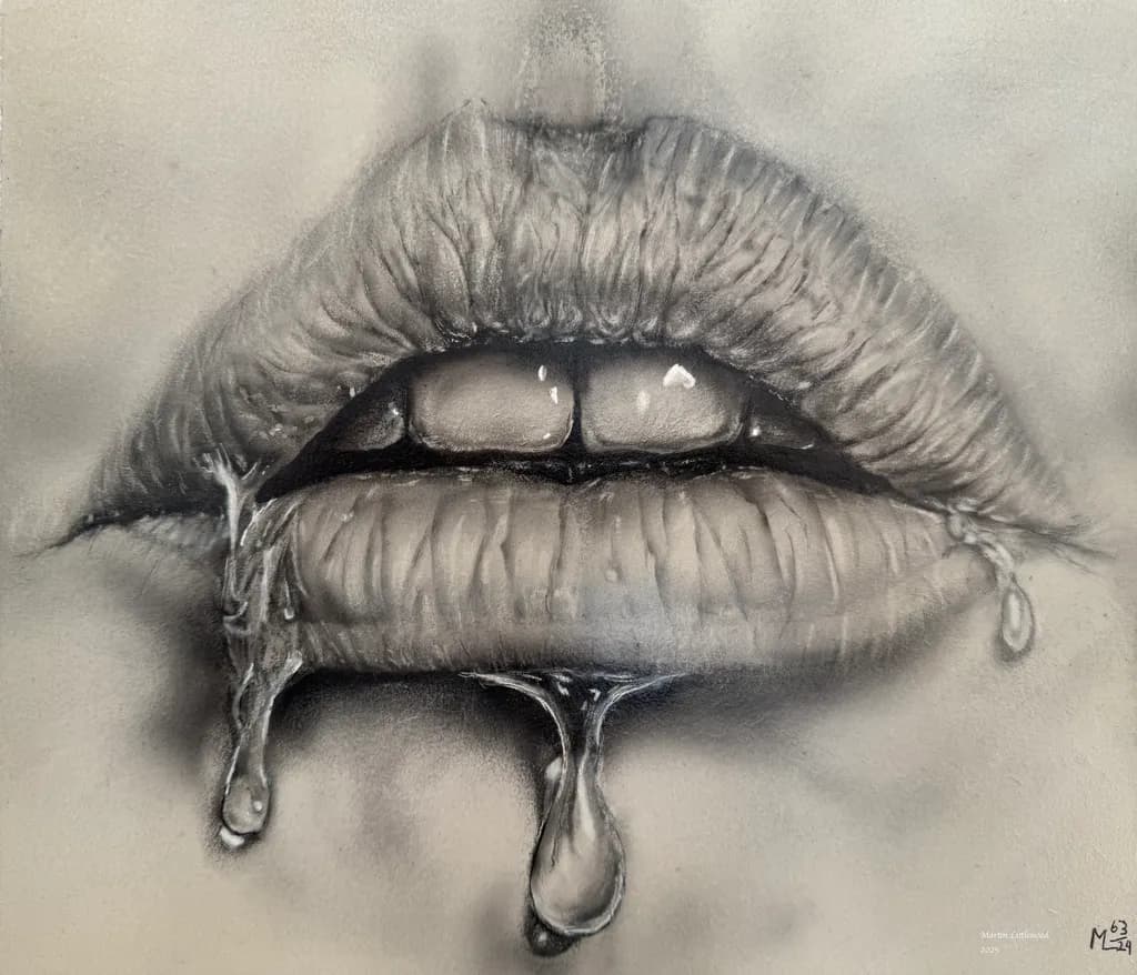 Whispers of Emotion: A Captivating Study of Tears and Lips