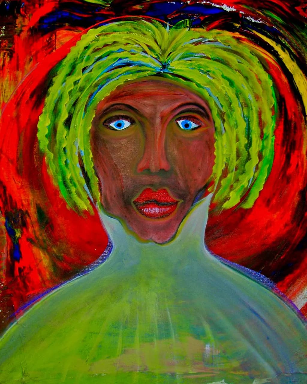 Vibrant Visage: A Journey Through Color and Emotion