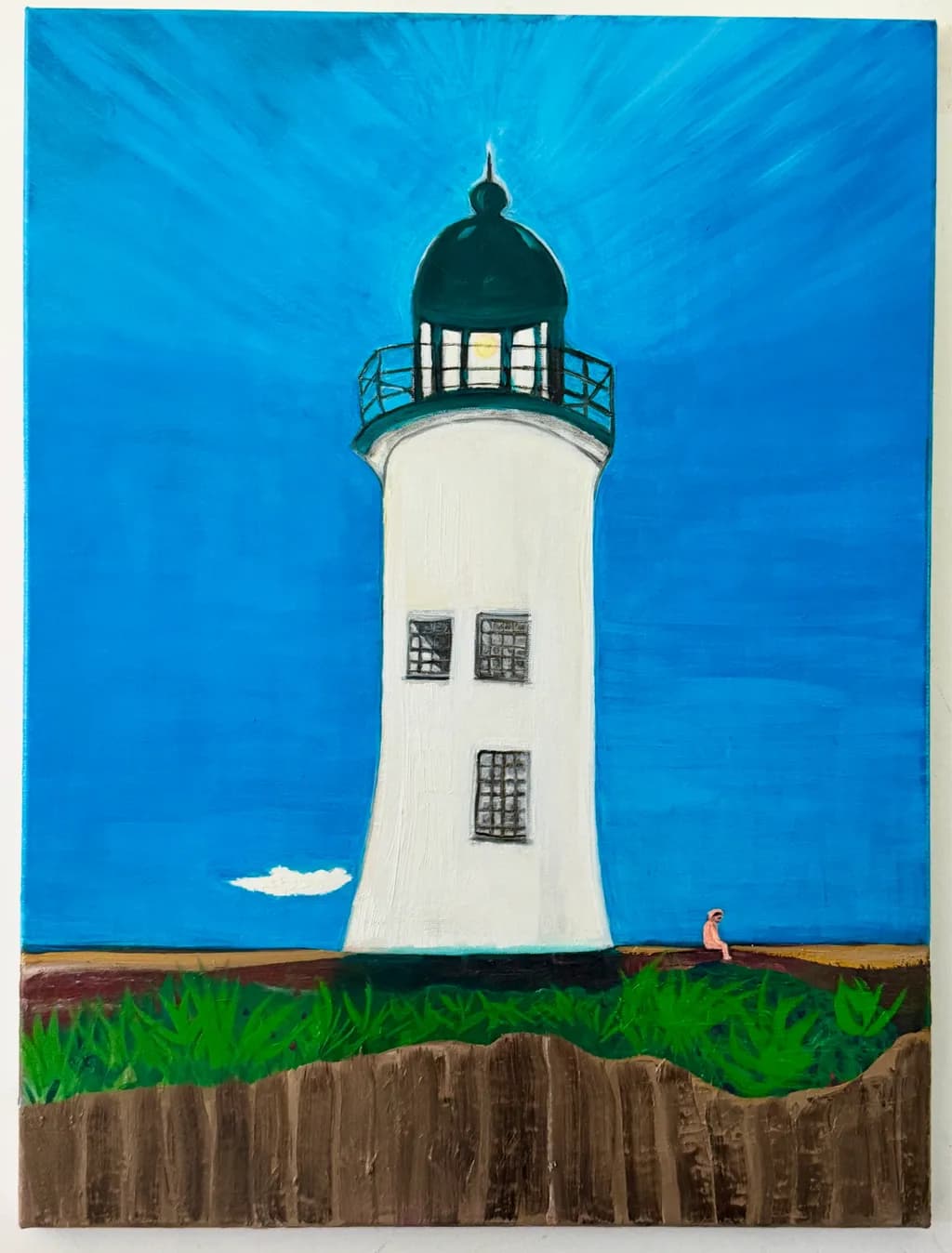Guiding Light: A Serene Lighthouse Under a Vibrant Sky