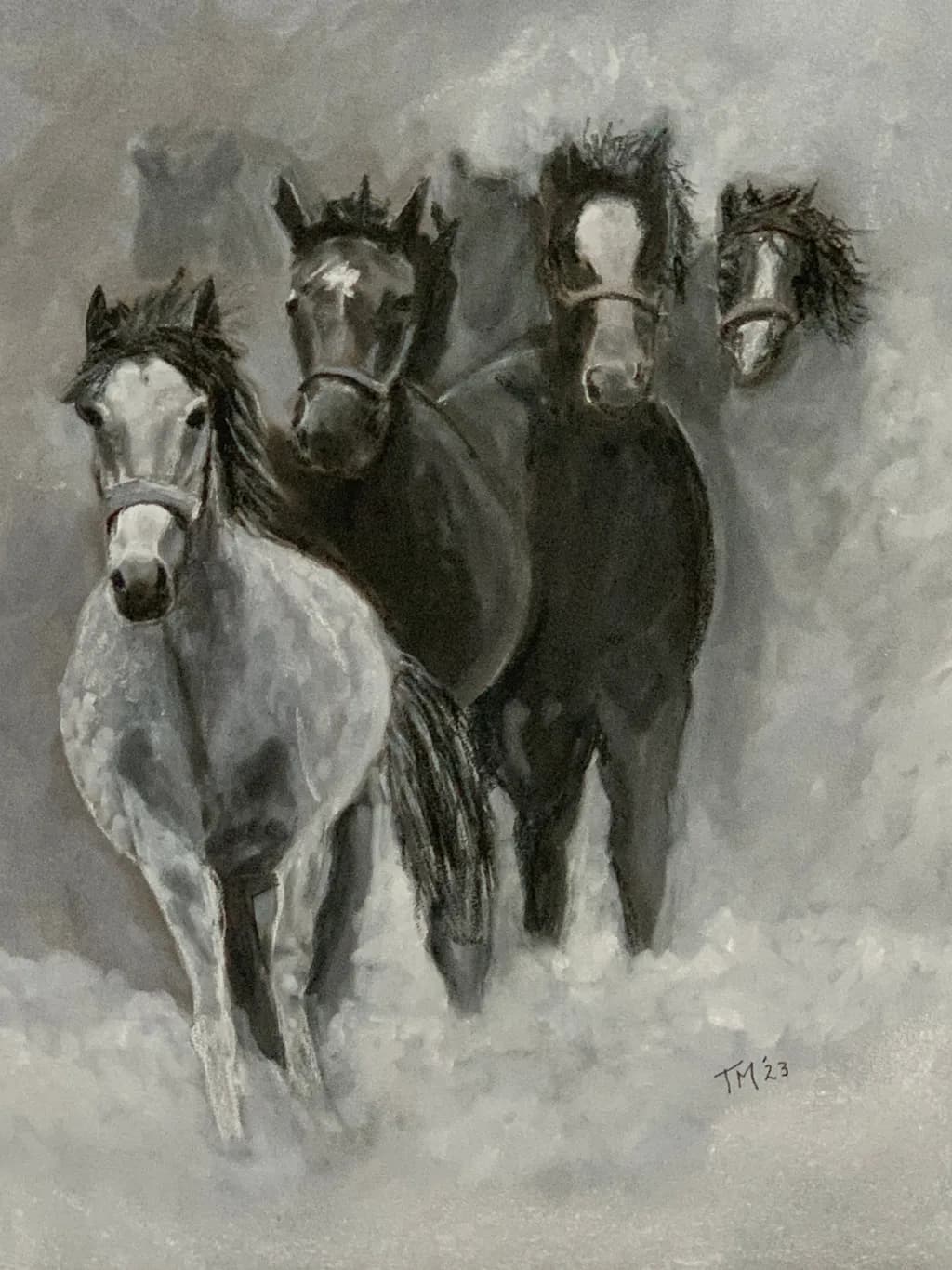 Whispers of the Wild: A Journey Through the Mist with Majestic Horses