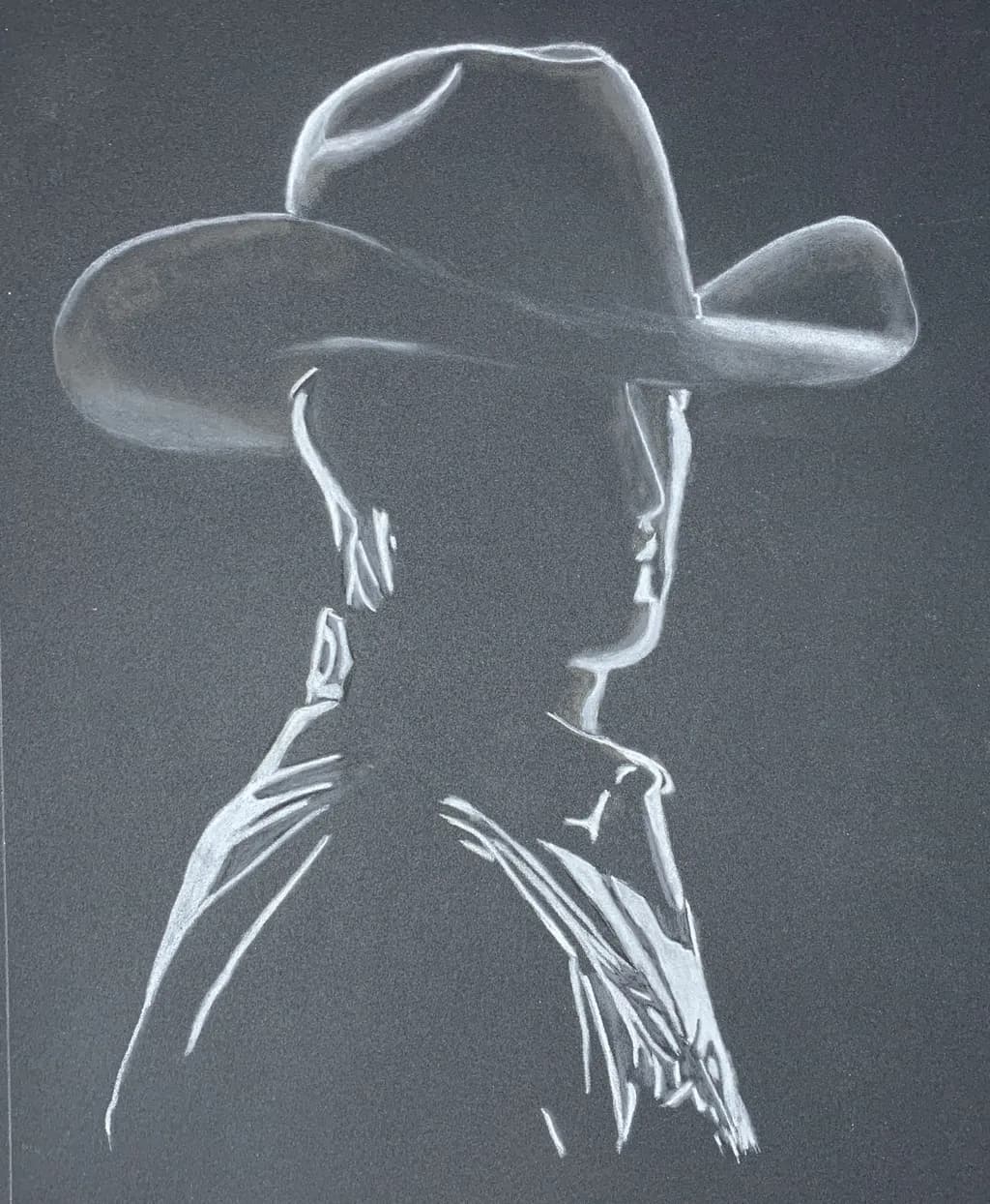 Silent Strength: The Cowboy's Profile in Shadows