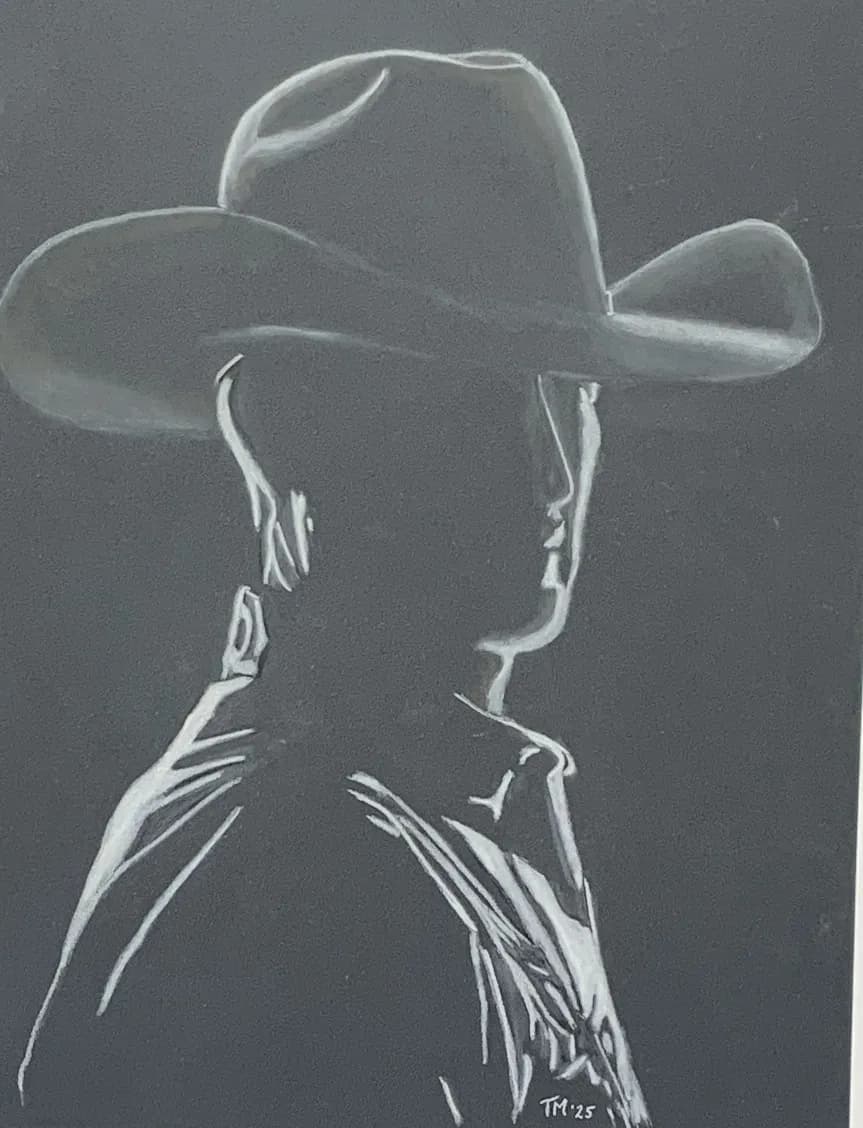 Silent Cowboy: A Striking Silhouette in Contrast and Profile