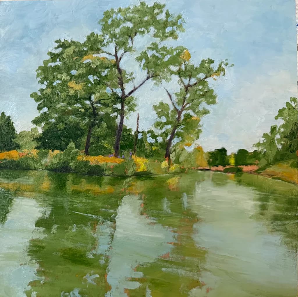 Pondside Trees in Summer