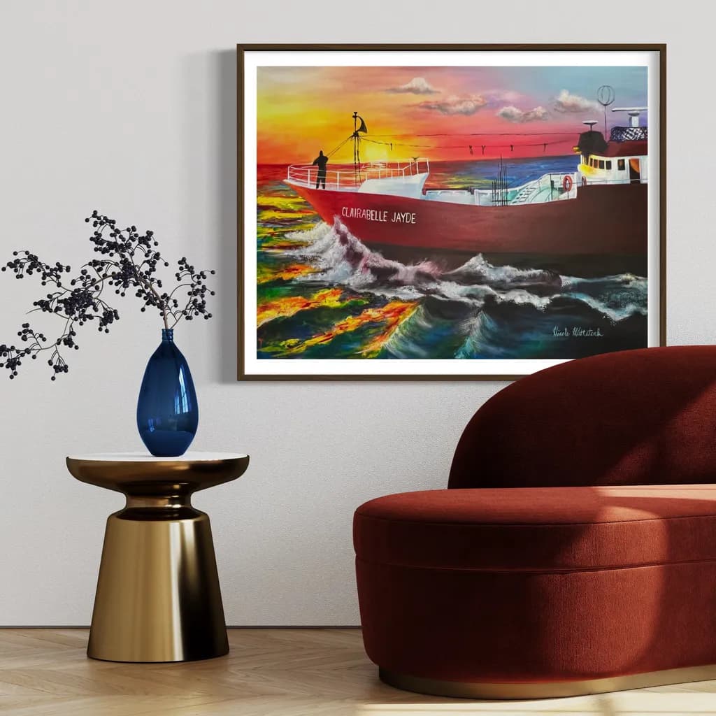 Serenity at Sea: The Majestic Voyage of Clairabelle Jayde at Sunset