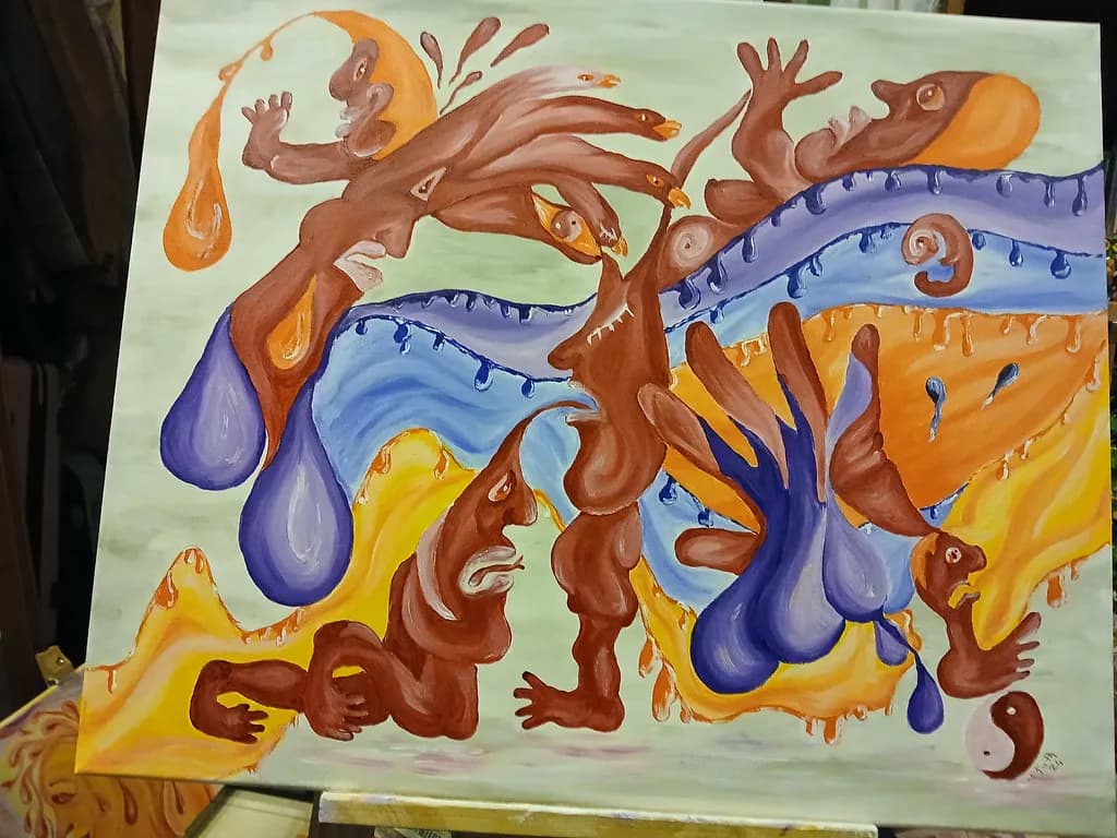 Fluid Expressions: A Dance of Color and Emotion in Abstract Art