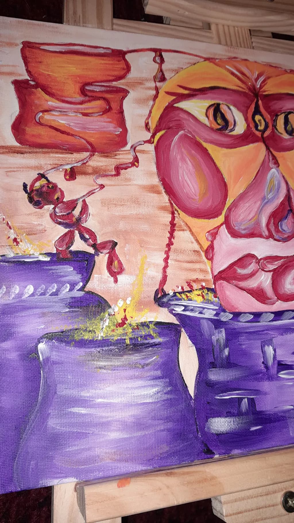 Vibrant Whimsy: A Dance of Color and Form in Abstract Expressionism