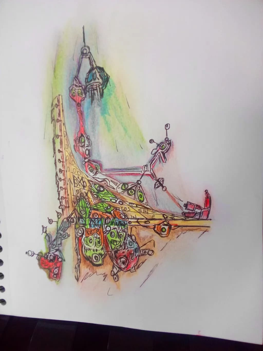 Mechanical Dreams: A Colorful Exploration of Abstract Engineering