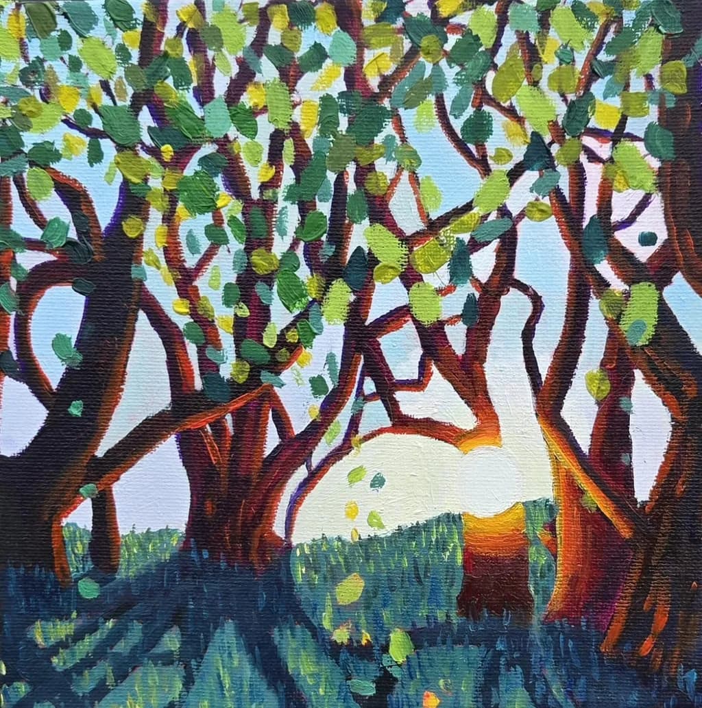 Whispers of Light: A Glimpse Through the Canopy of Trees