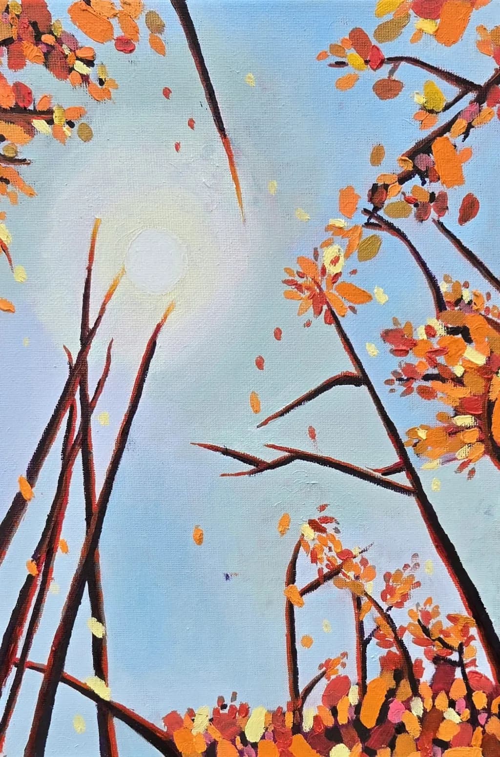 Autumn's Embrace: A Vibrant Dance of Leaves and Light