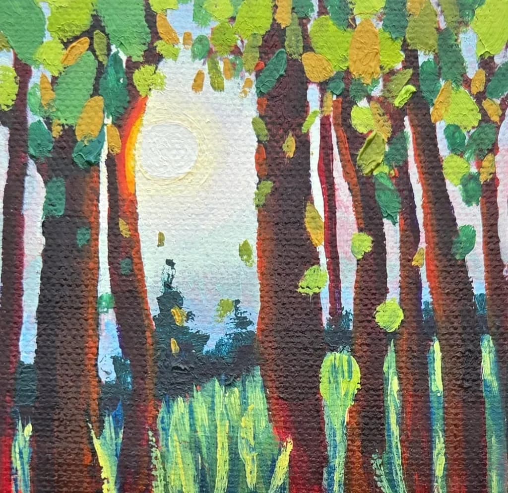 Whispers of the Forest: A Sunset Symphony in Nature's Embrace