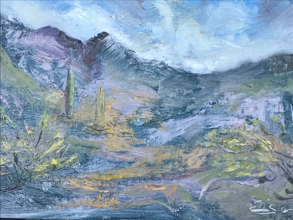 Whispers of Nature: An Abstract Journey Through Colorful Landscapes