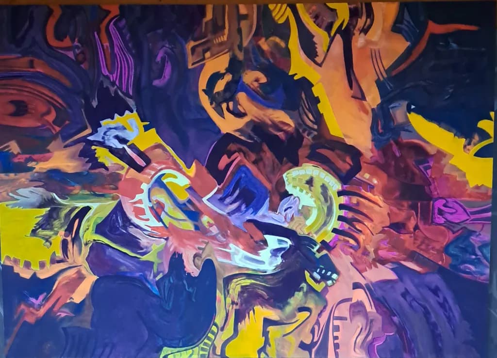 Vibrant Chaos: A Dance of Color and Emotion in Abstract Expressionism