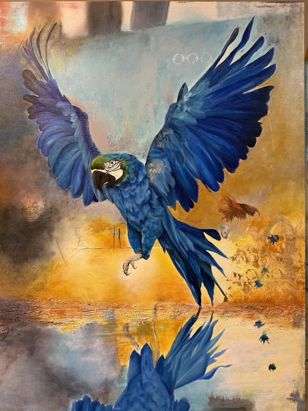 Blue Flight Reflection