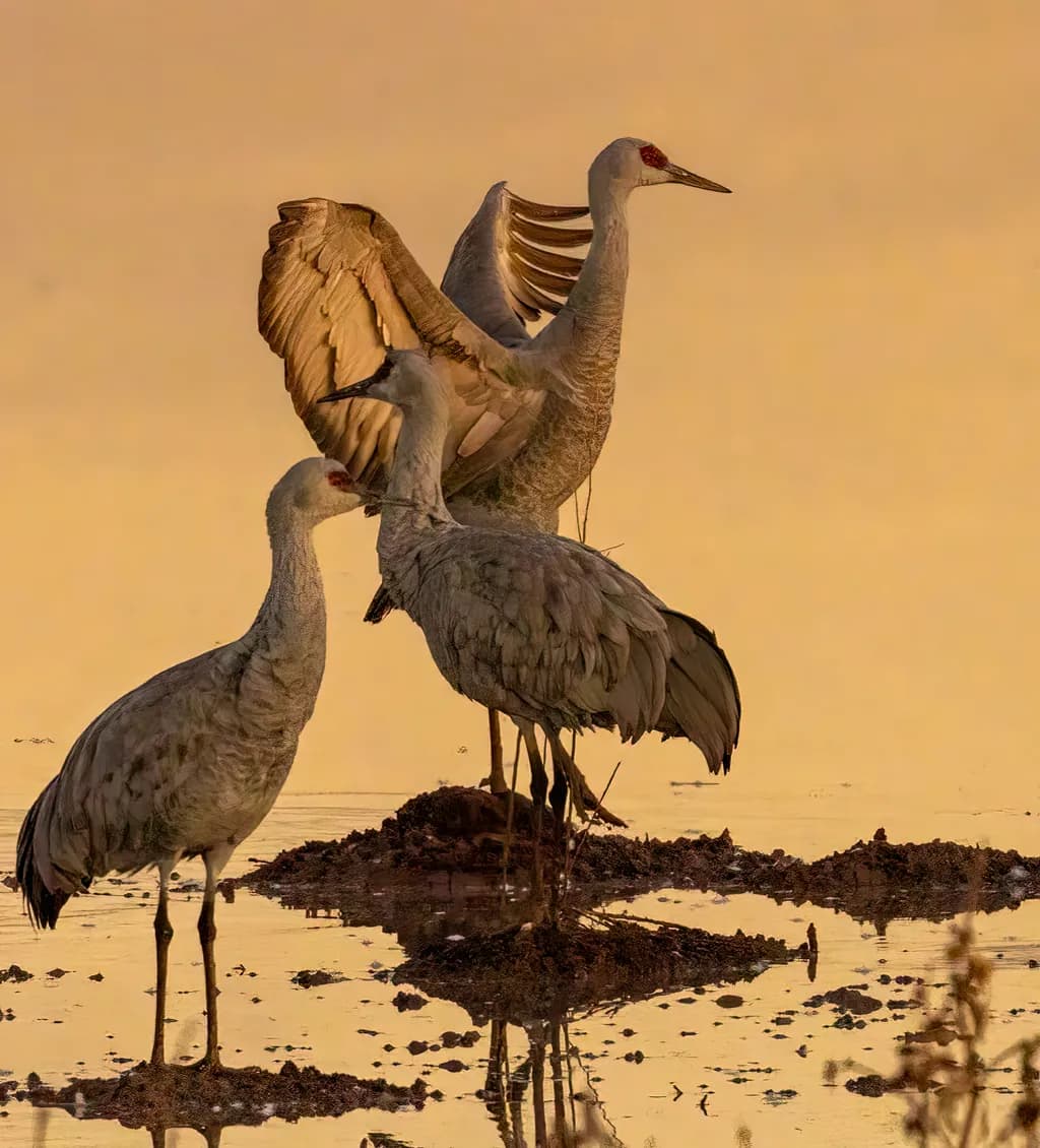 Golden Cranes
