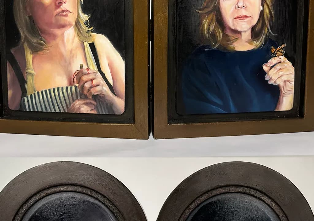Dual Expressions: A Portrait of Emotion and Contrast in Artistry