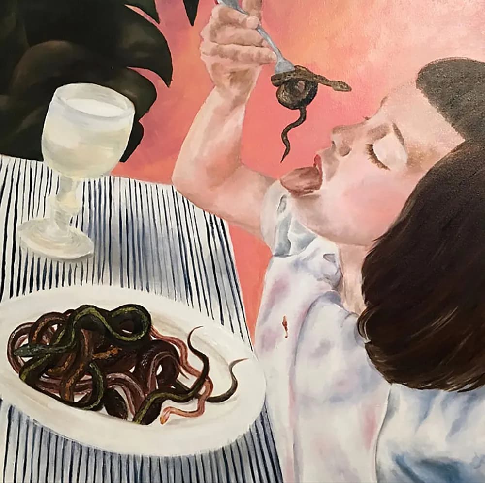 Whimsical Indulgence: A Child's Playful Encounter with Unconventional Delicacies