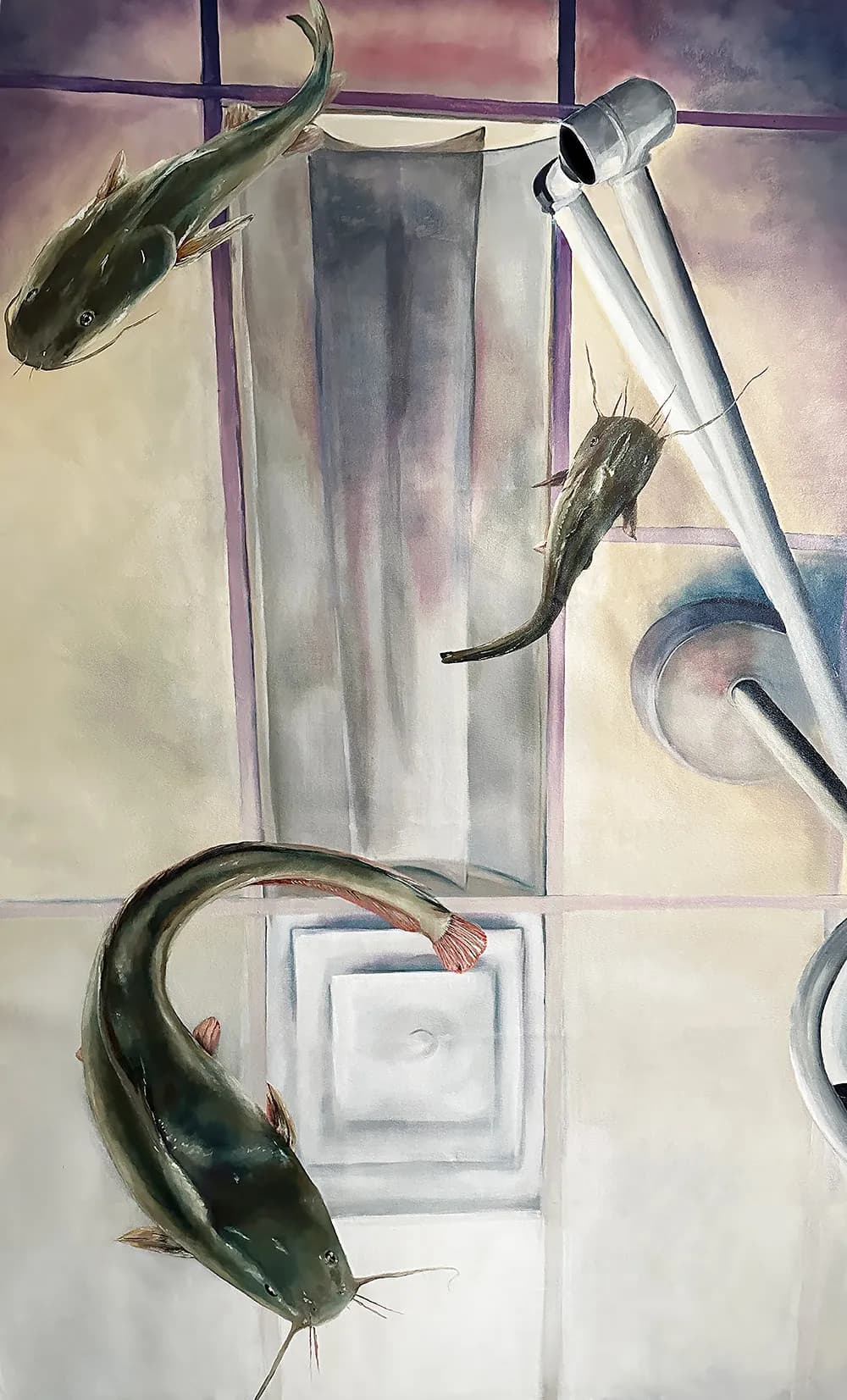 Whimsical Waters: A Dance of Fish in Abstract Serenity