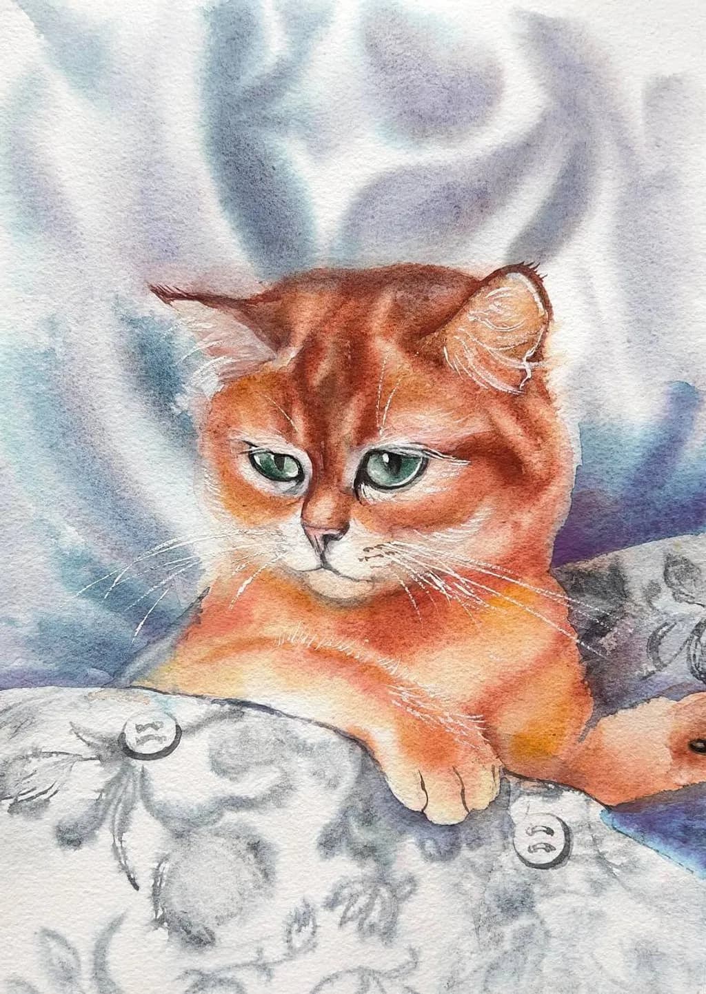 Pensive Ginger Cat