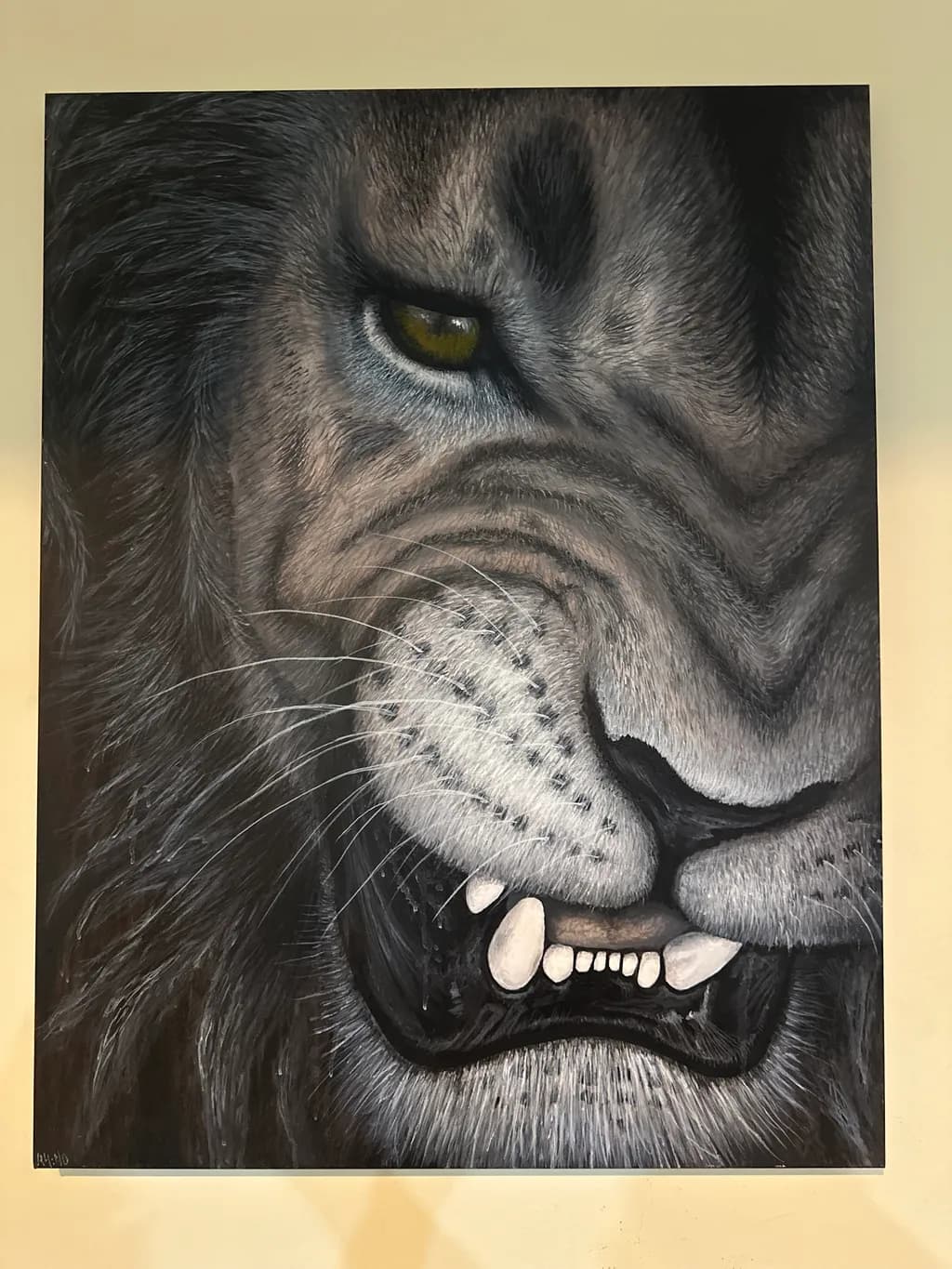 Majestic Gaze: The Fierce Elegance of a Lion's Roar